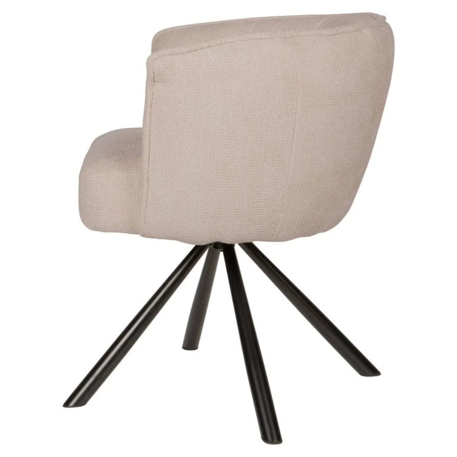 PTMD Eetkamerstoelen|Kivo Draaibare Eetkamerfauteuil Crème