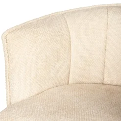 PTMD Eetkamerstoelen|Kivo Draaibare Eetkamerfauteuil Crème