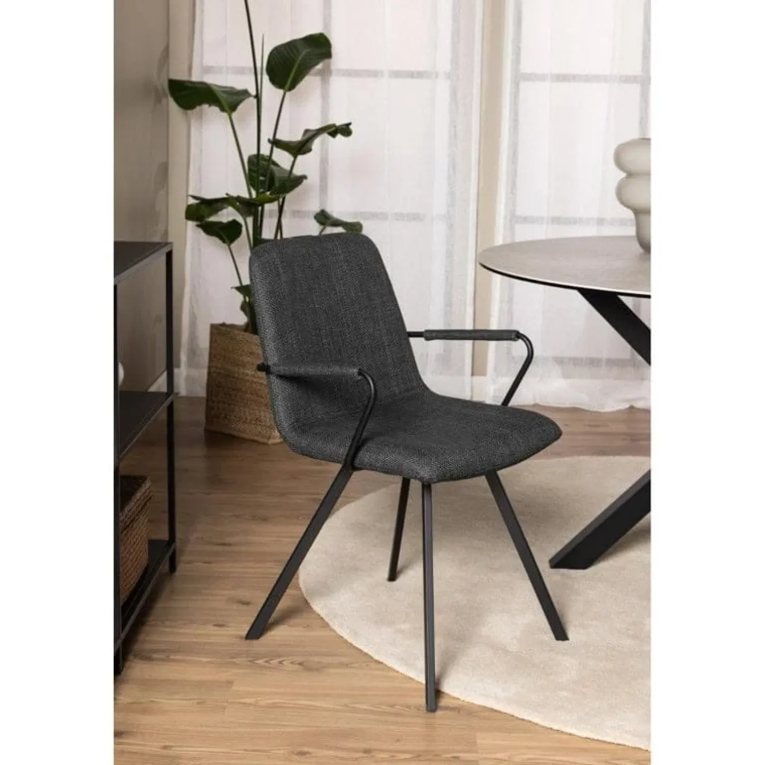 Nordhavn Eetkamerstoelen|Kraman Eetkamerstoel Grijs