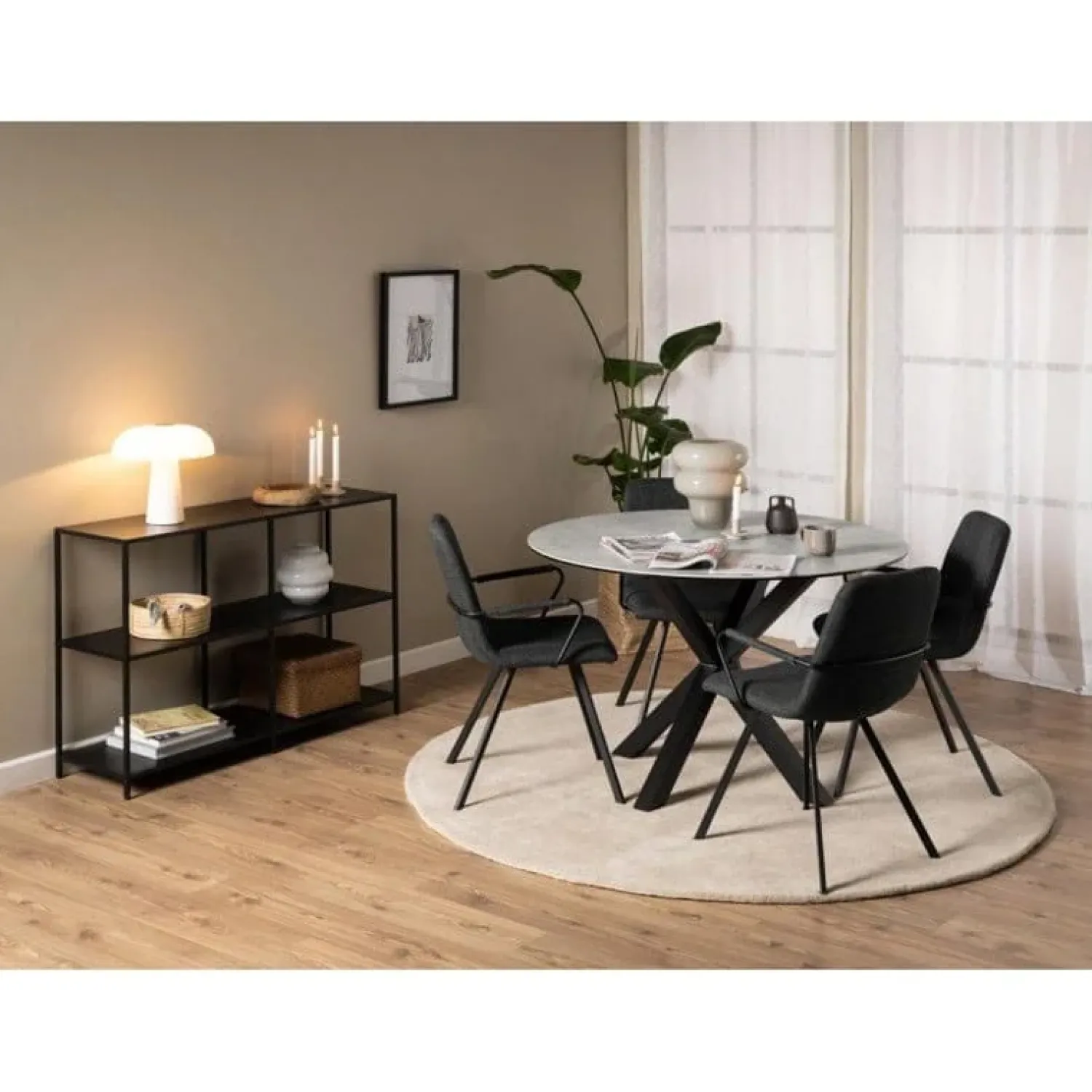 Nordhavn Eetkamerstoelen|Kraman Eetkamerstoel Grijs