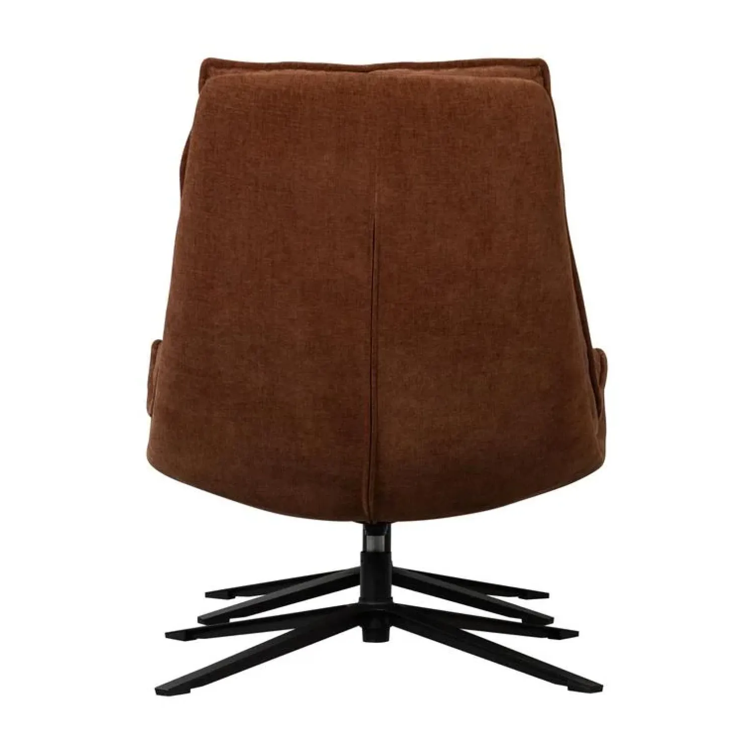 WOOOD Fauteuils|Kube Draaifauteuil met hocker bruin