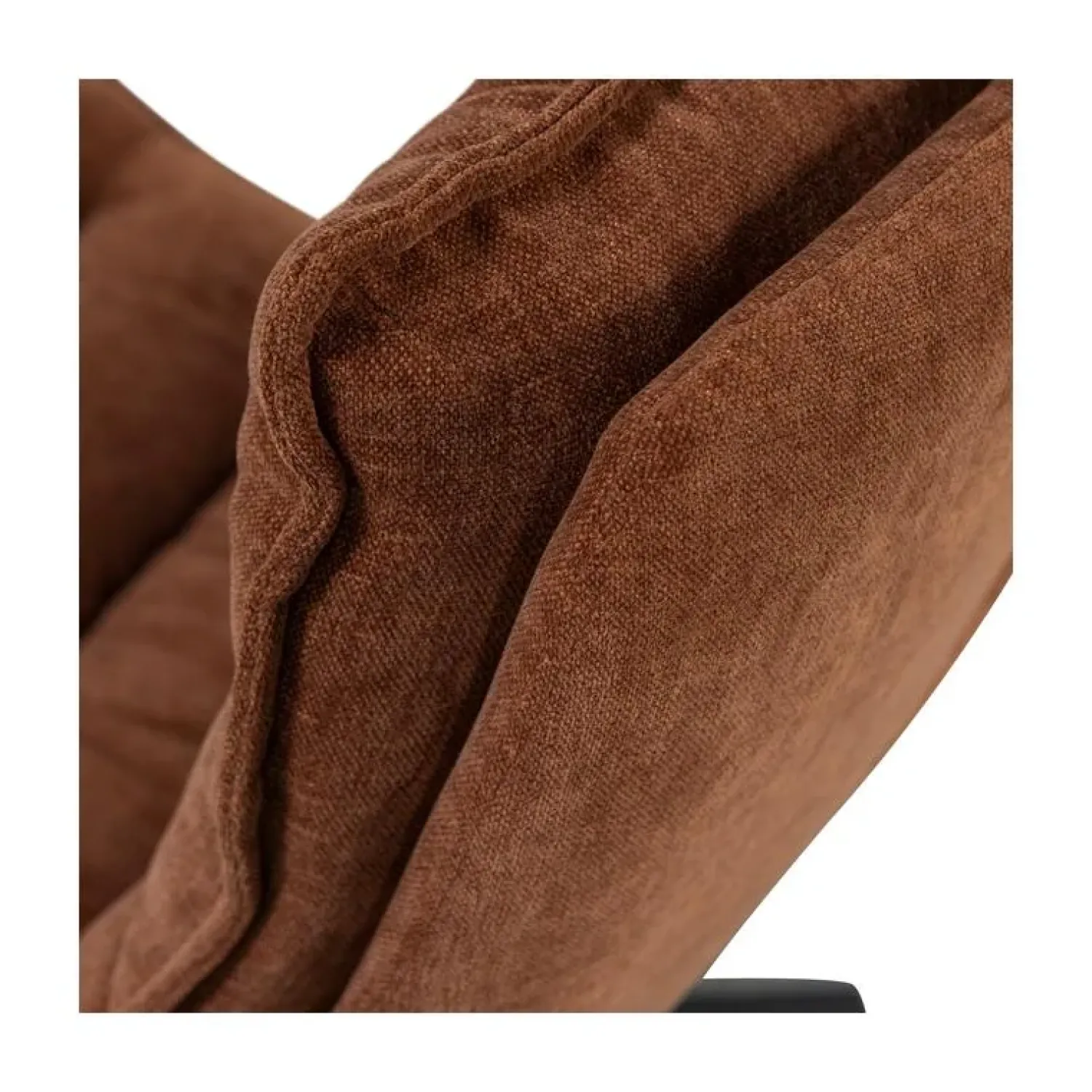 WOOOD Fauteuils|Kube Draaifauteuil met hocker bruin