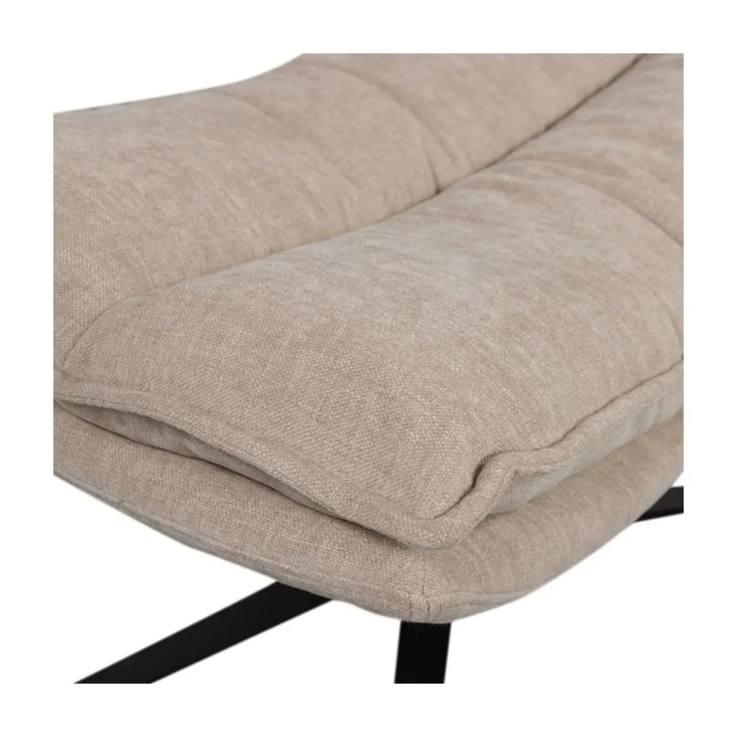 WOOOD Fauteuils|Kube Draaifauteuil met hocker naturel