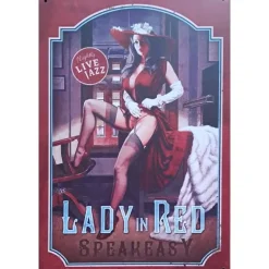 Cavetown Metalen Borden|Lady in Red - metalen bord