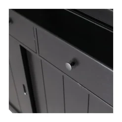 WOOOD Vitrinekasten|Industriele Kasten|Lagos Buffetkast grenen zwart 166cm