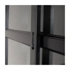 WOOOD Vitrinekasten|Industriele Kasten|Lagos Buffetkast grenen zwart 166cm