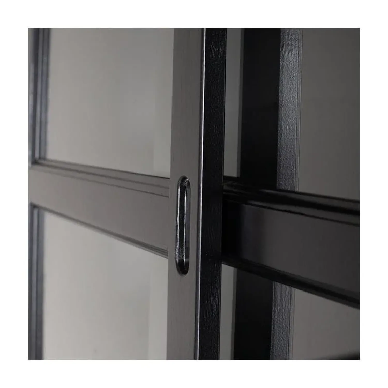 WOOOD Vitrinekasten|Industriele Kasten|Lagos Buffetkast grenen zwart 166cm