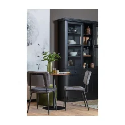 WOOOD Vitrinekasten|Industriele Kasten|Lagos Buffetkast grenen zwart 166cm