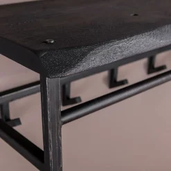 Kalfort Kapstokken|Lanco kapstok industrieel 100cm zwart