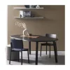 WOOOD Eettafels|Lange Jan Uitschuifbare eettafel rond eiken blacknight 120/160/200cm