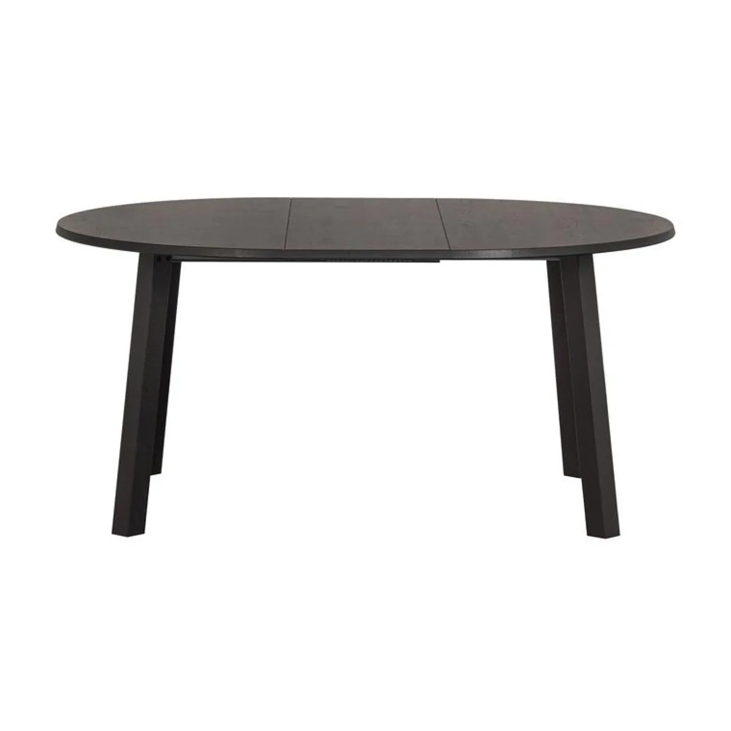 WOOOD Eettafels|Lange Jan Uitschuifbare eettafel rond eiken blacknight 120/160/200cm