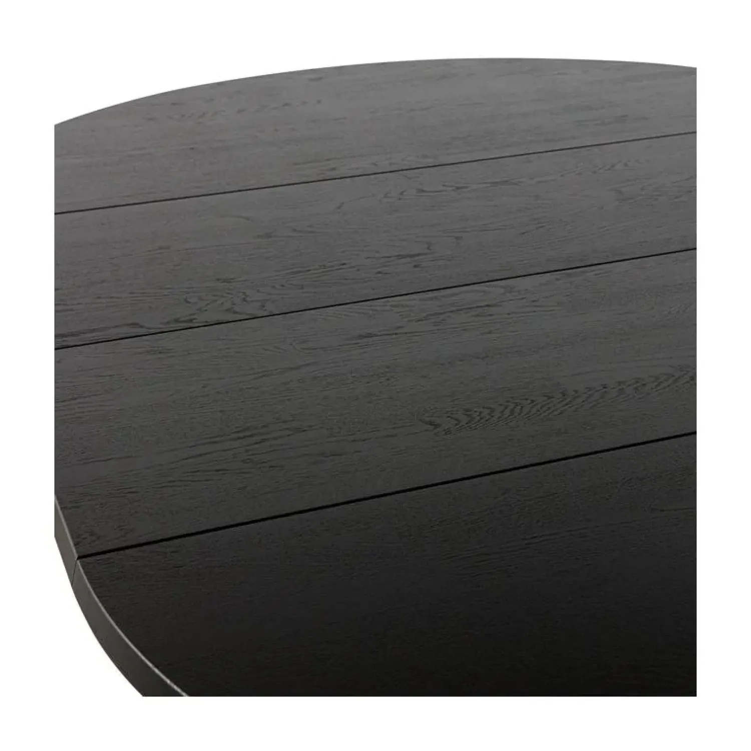 WOOOD Eettafels|Lange Jan Uitschuifbare eettafel rond eiken blacknight 120/160/200cm