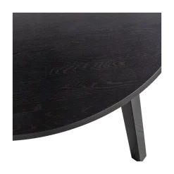 WOOOD Eettafels|Lange Jan Uitschuifbare eettafel rond eiken blacknight 120/160/200cm