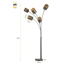 Trading Lighting Booglampen|Vloerlampen|Laser 5-lichts Vloerlamp