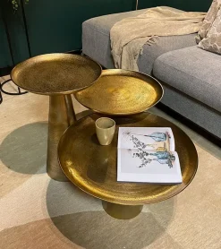 Furndea Salontafels|Bijzettafels|Lavet Salontafel set van 3 Goud