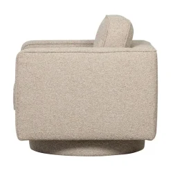 vtwonen Fauteuils|Lazy Draaifauteuil bouclé naturel