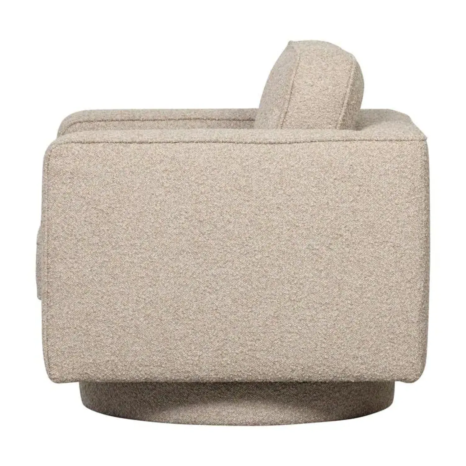 vtwonen Fauteuils|Lazy Draaifauteuil bouclé naturel