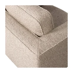 vtwonen Fauteuils|Lazy Draaifauteuil bouclé naturel