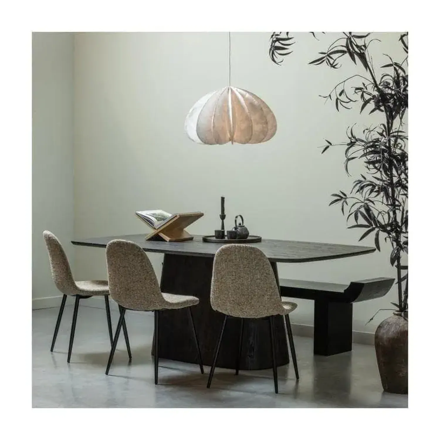 WOOOD Eettafels|Leah Eettafel MDF donkerbruin 200cm