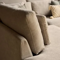 Furndea Hoekbanken|Lena Bank Ottomane Links + 2,5 zits rechts Beige