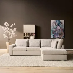 Furndea Hoekbanken|Lena Bank 2,5 zits Links + Ottomane rechts Beige