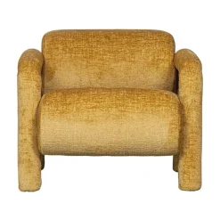 WOOOD Fauteuils|Lenny Fauteuil grove textuur goud/geel