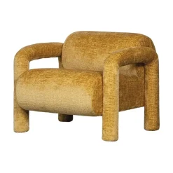WOOOD Fauteuils|Lenny Fauteuil grove textuur goud/geel