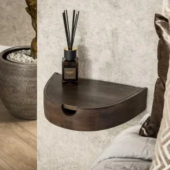Kalfort Nachtkastjes|Industriele Kasten|Leonardo Zwevend Set van 2 Nachtkastjes Acaciahout 34cm