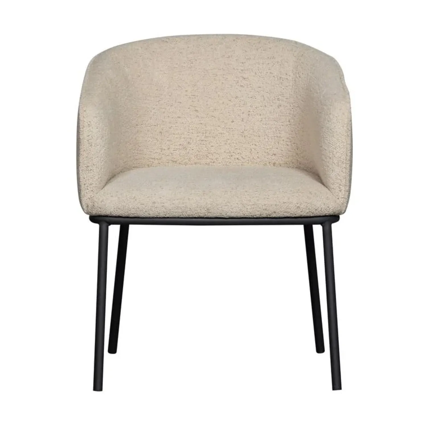 WOOOD Eetkamerstoelen|Leon Eetkamerstoel bouclé naturel melange