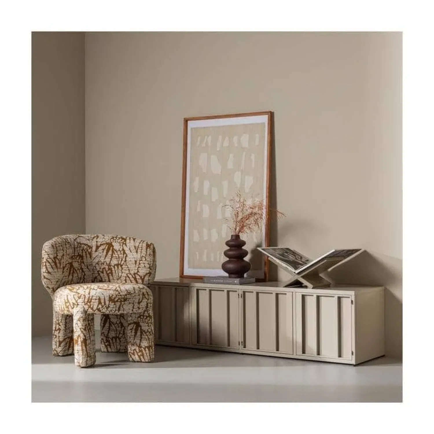 WOOOD Industriele Kasten|Tv Meubels|Level Tv meubel metaal zand 160cm