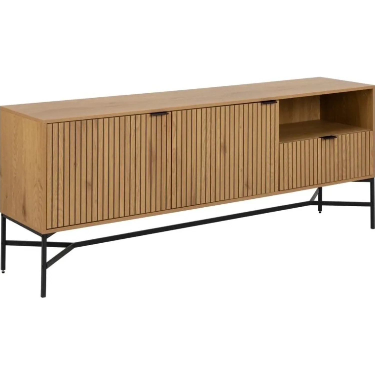 Nordhavn Dressoirs|Industriele Kasten|Lexora Dressoir Eiken lichtbruin 180cm