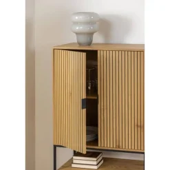 Nordhavn Wandkasten|Industriele Kasten|Lexora Wandkast Eiken lichtbruin 80cm