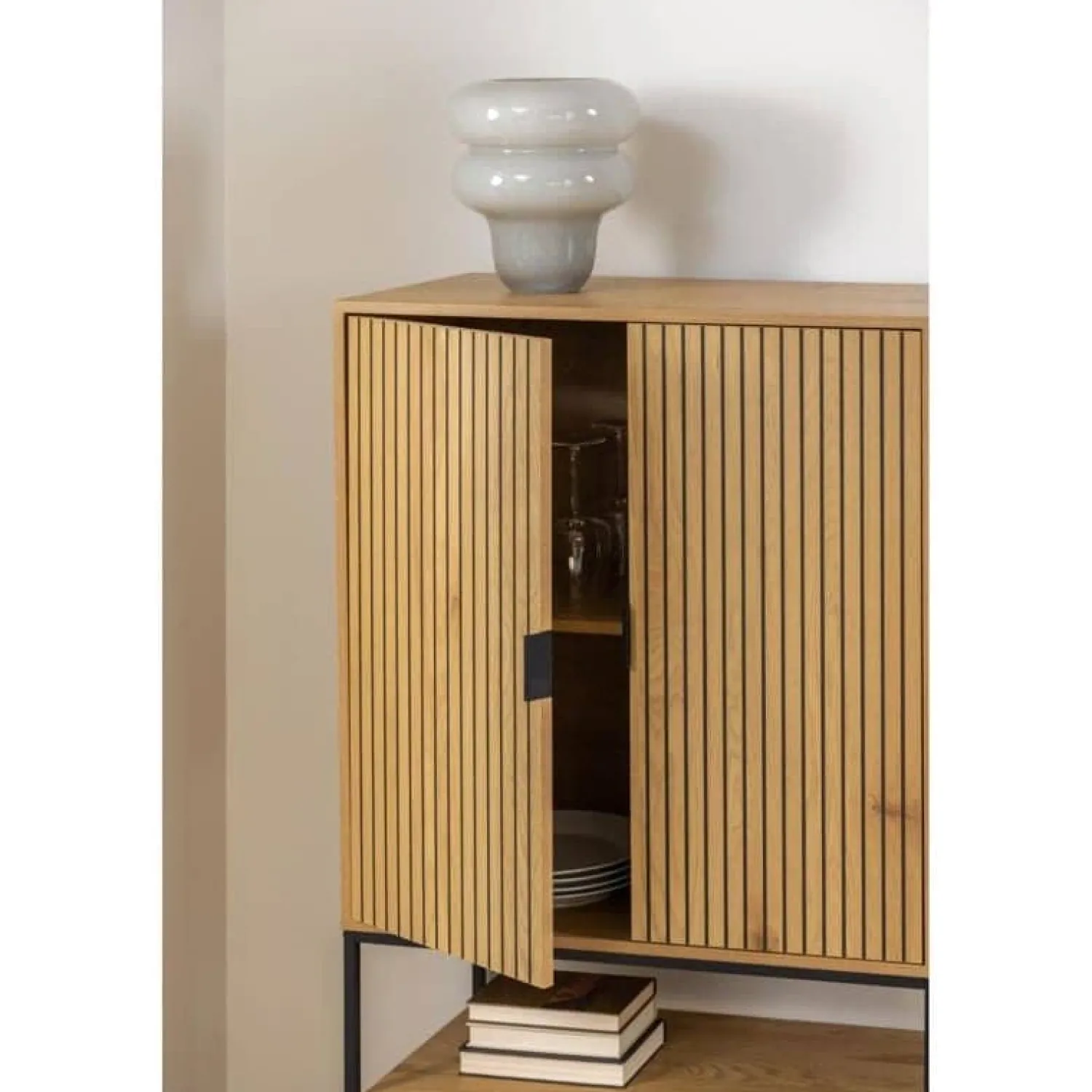 Nordhavn Wandkasten|Industriele Kasten|Lexora Wandkast Eiken lichtbruin 80cm