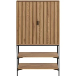 Nordhavn Wandkasten|Industriele Kasten|Lexora Wandkast Eiken lichtbruin 80cm