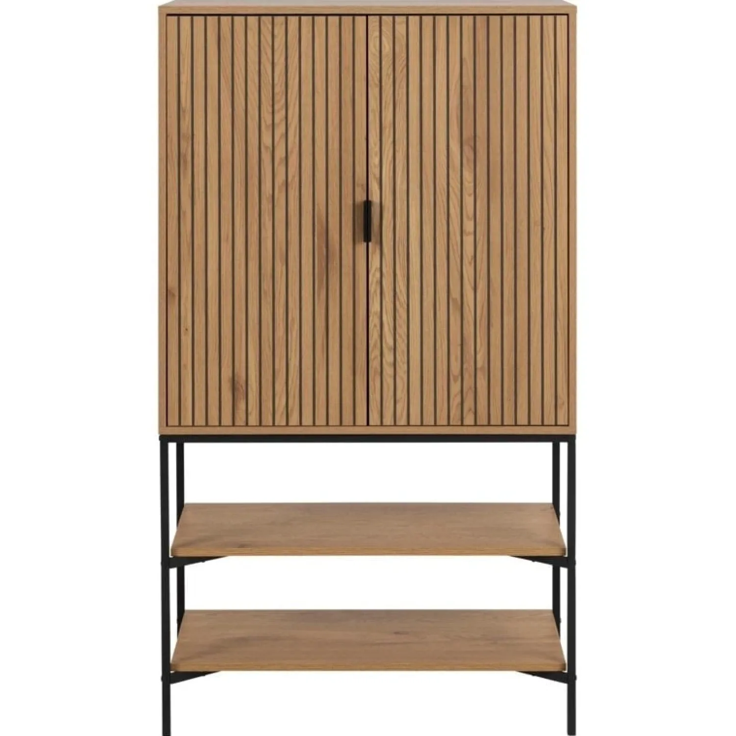 Nordhavn Wandkasten|Industriele Kasten|Lexora Wandkast Eiken lichtbruin 80cm