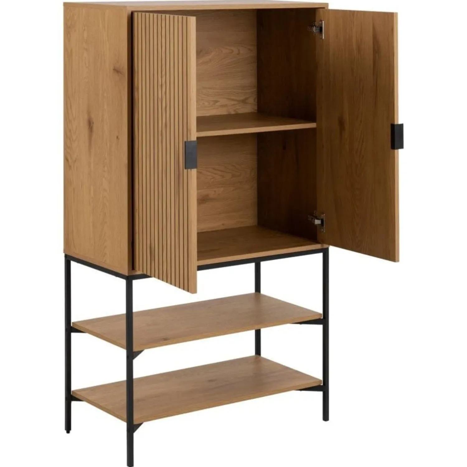 Nordhavn Wandkasten|Industriele Kasten|Lexora Wandkast Eiken lichtbruin 80cm
