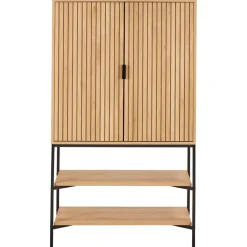 Nordhavn Wandkasten|Industriele Kasten|Lexora Wandkast licht Eiken 80cm
