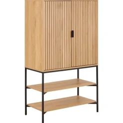 Nordhavn Wandkasten|Industriele Kasten|Lexora Wandkast licht Eiken 80cm