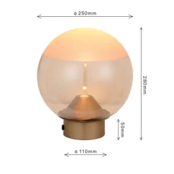 Trading Lighting Tafellampen|Liam 1-lichts Tafellamp Amber glas