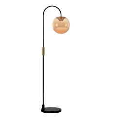 Trading Lighting Vloerlampen|Liam 1-lichts Vloerlamp Amber glas