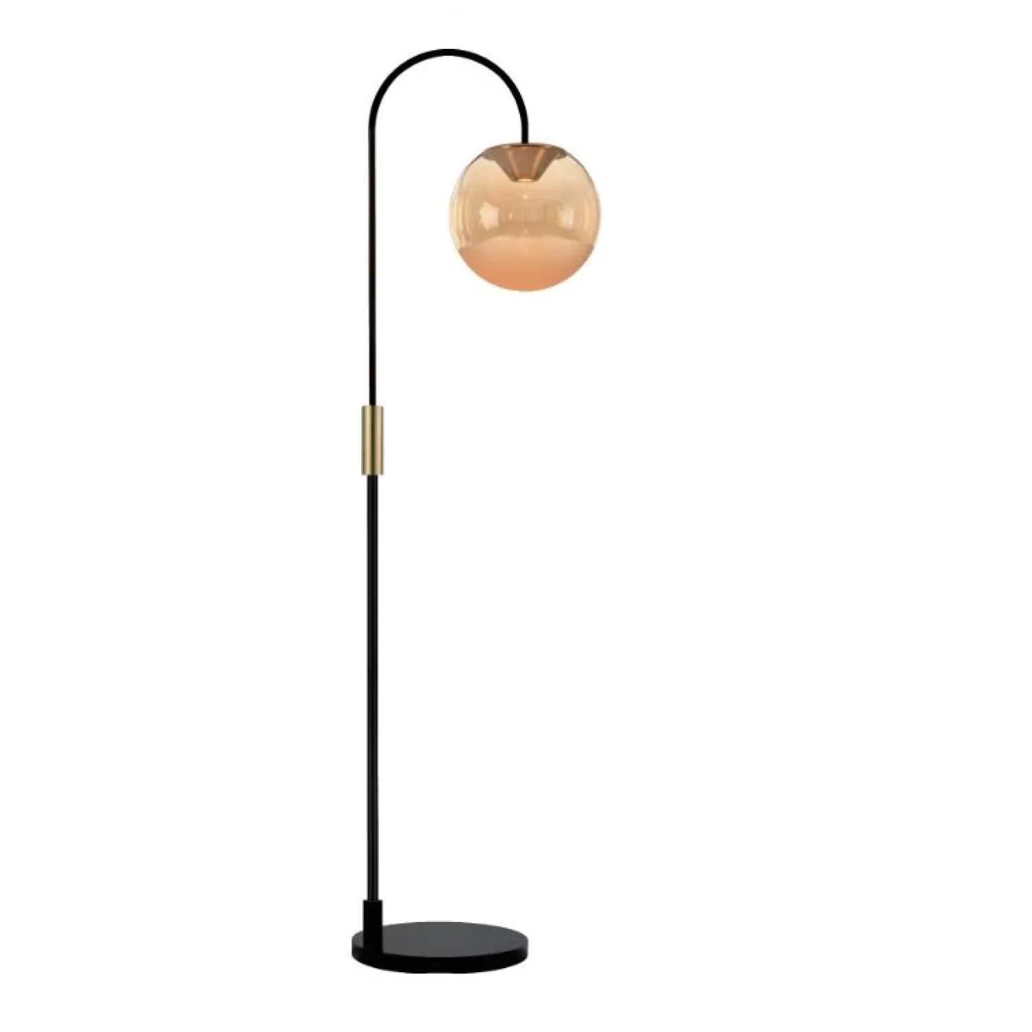 Trading Lighting Vloerlampen|Liam 1-lichts Vloerlamp Amber glas