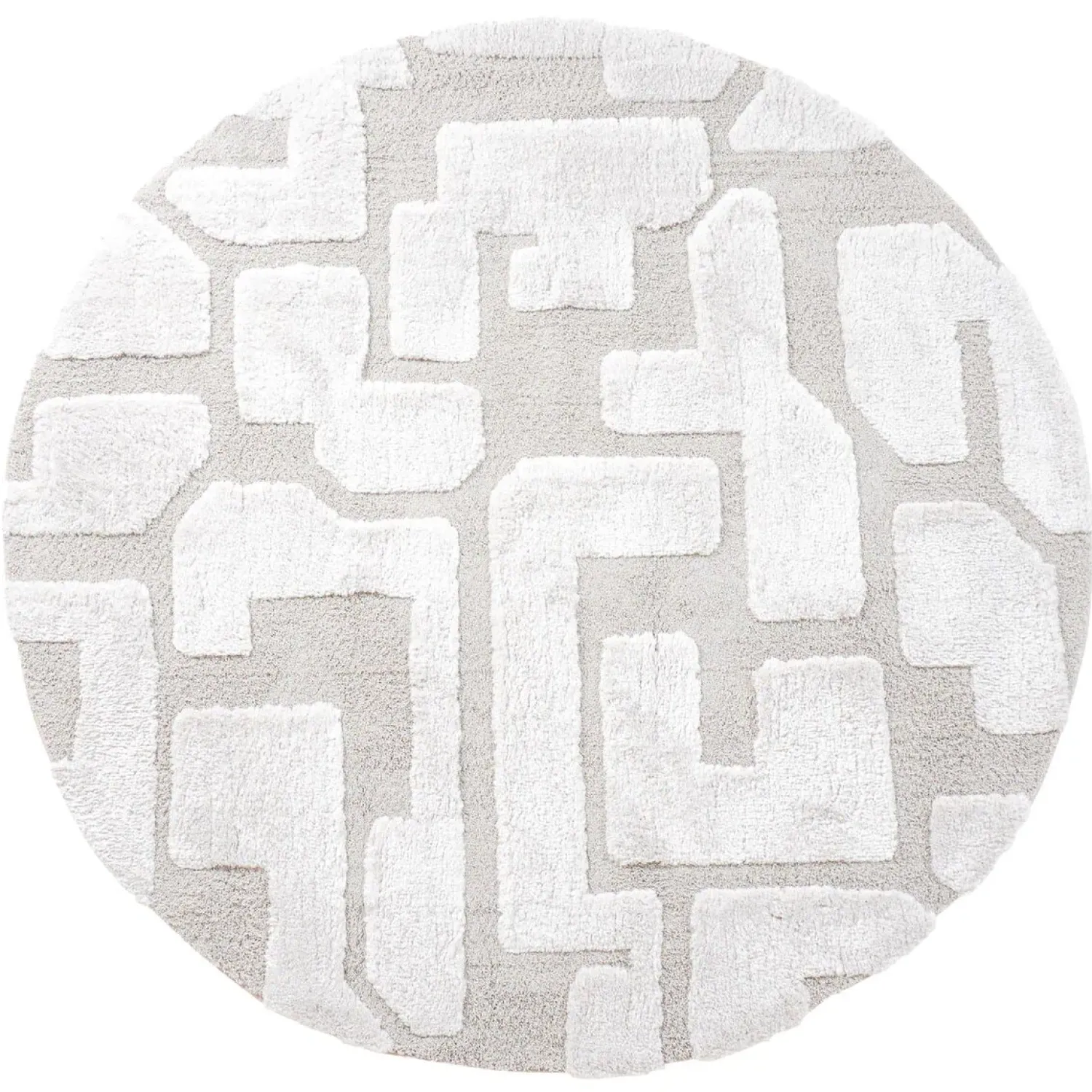Decor 88 Vloerkleden|Liana vloerkleed Crème Rond 160x160cm