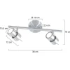 Steinmex Wandlampen|Plafondlampen|2-lichtspot Natasja modern metaal