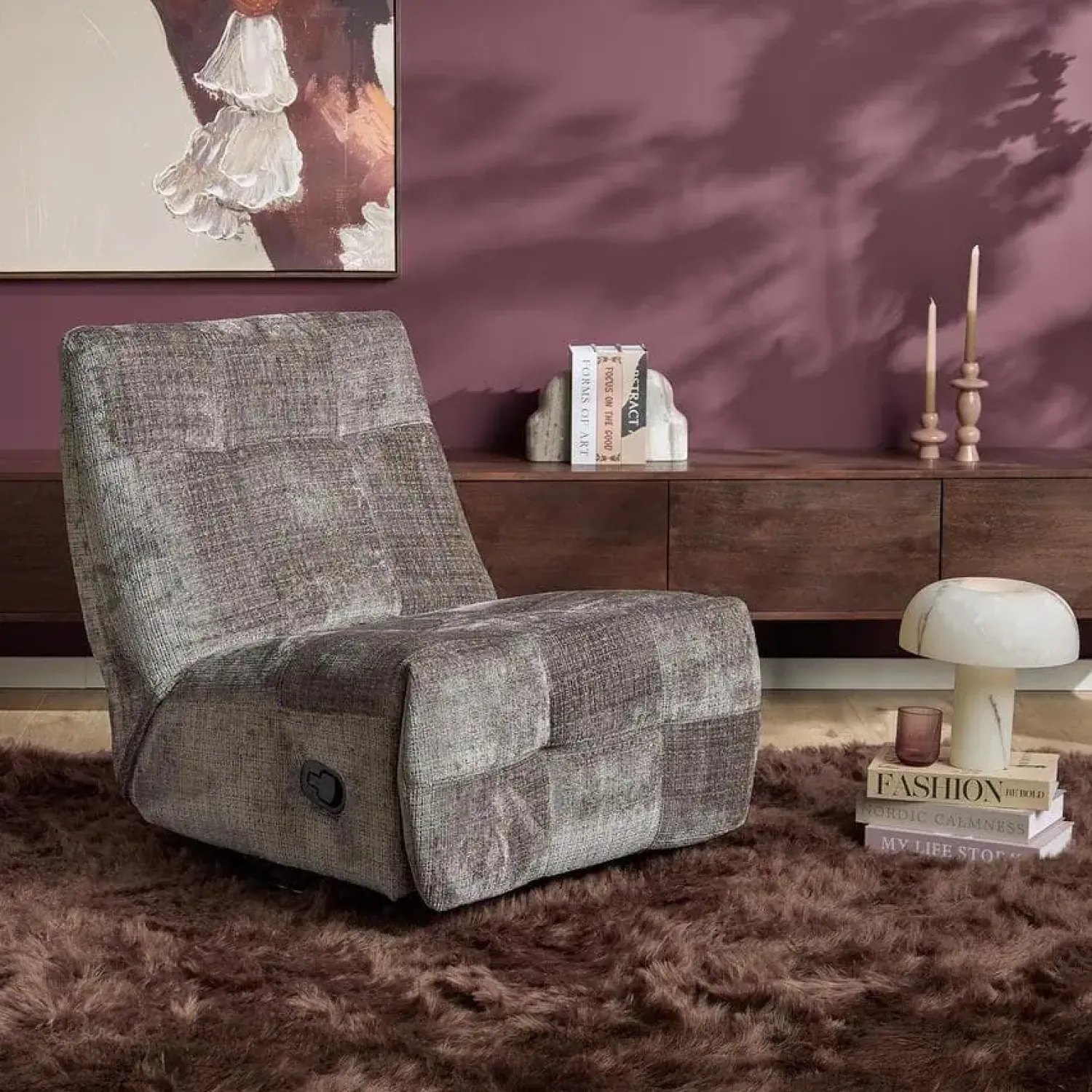 Furndea Fauteuils|Lieke Relaxfauteuil Donkergrijs