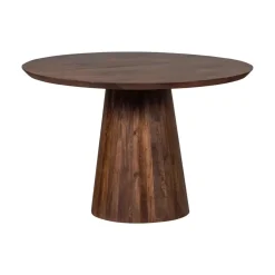 WOOOD Eettafels|Limit Ronde eettafel mangohout walnoot 130cm