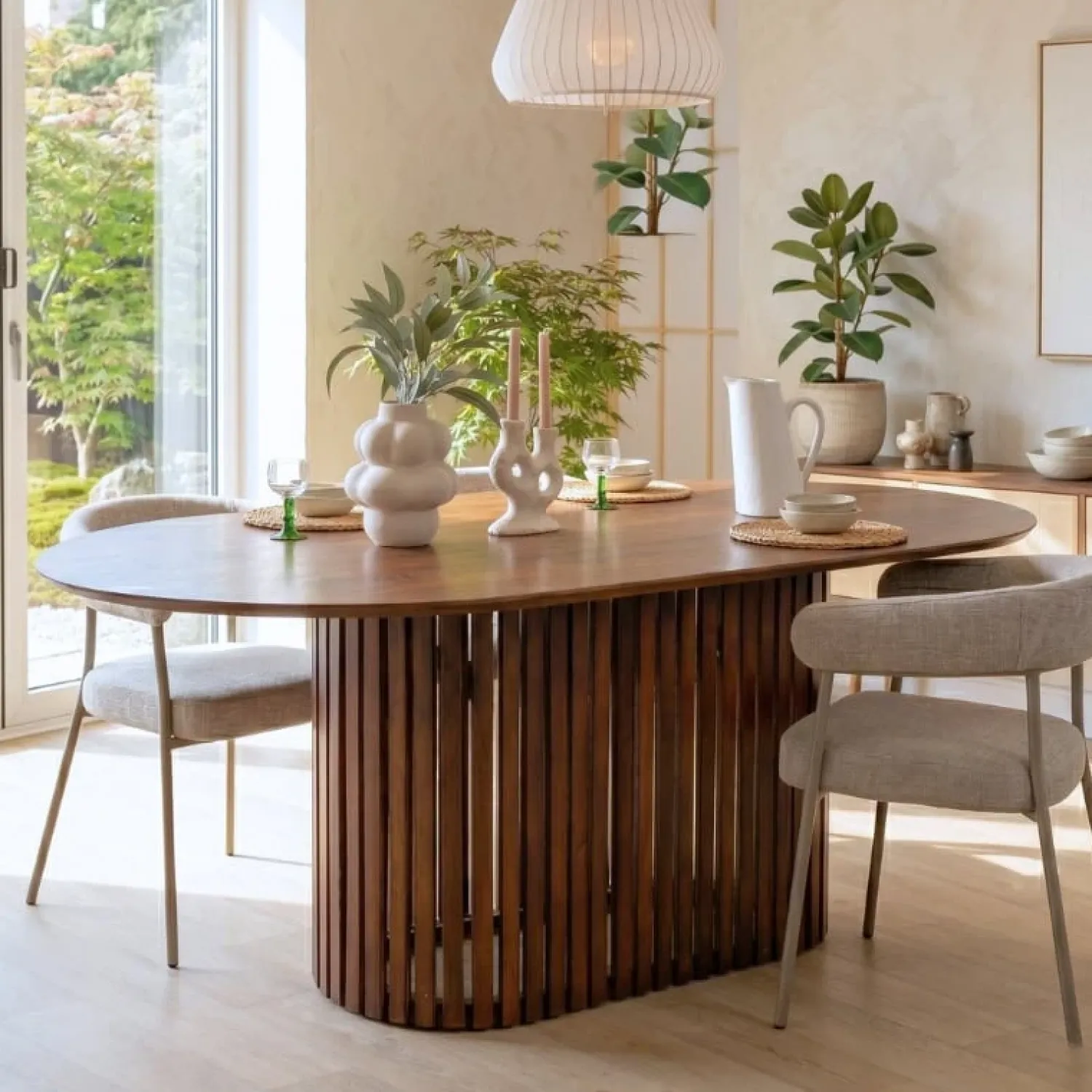 Vane Living Eettafels|Linea Eettafel bruin Deens Ovaal 200cm