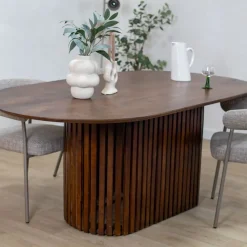 Vane Living Eettafels|Linea Eettafel bruin Deens Ovaal 200cm