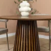 Vane Living Eettafels|Linea Eettafel rond Bruin 130cm