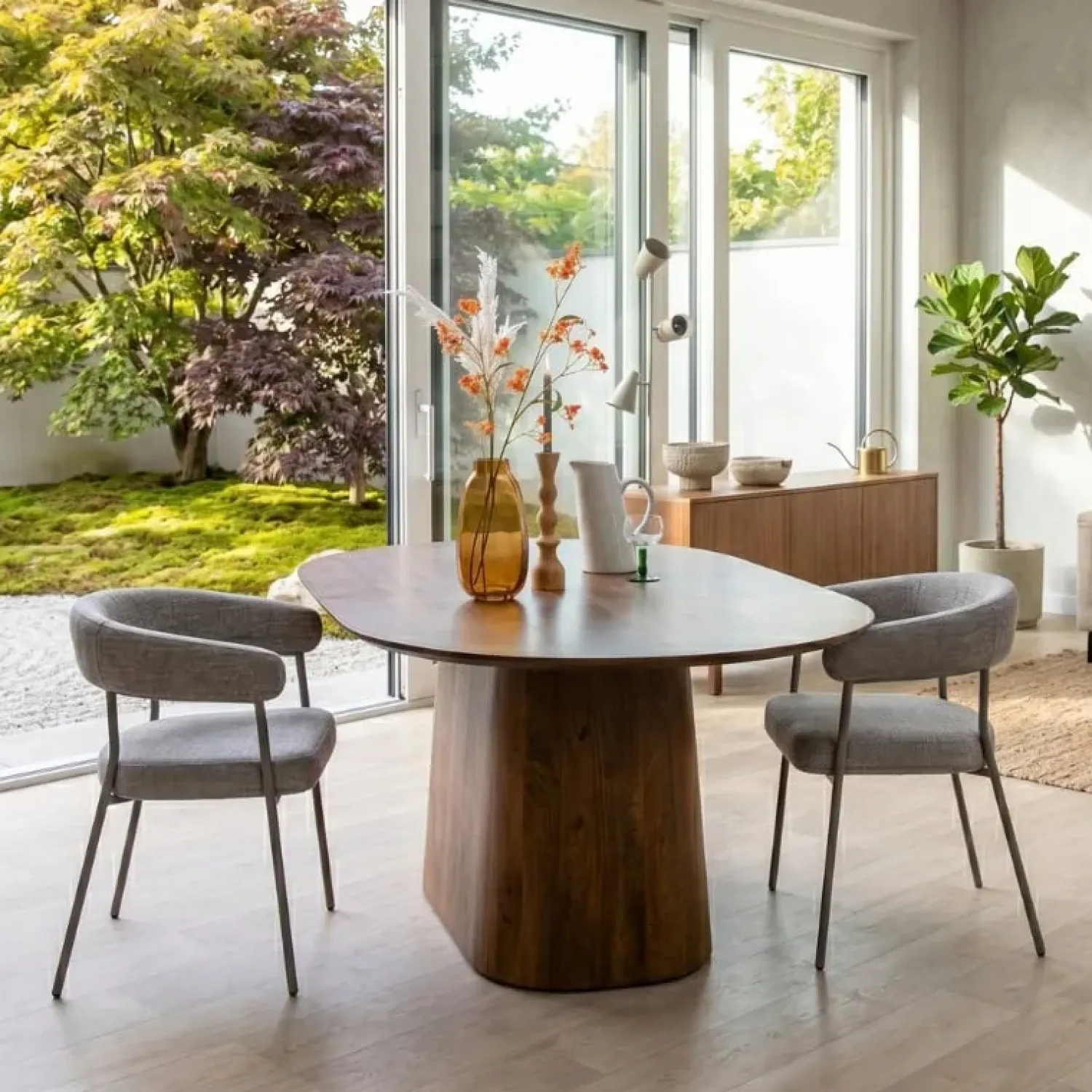 Vane Living Eettafels|Lin Eettafel espresso Deens Ovaal 200cm