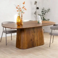 Vane Living Eettafels|Lin Eettafel espresso Deens Ovaal 200cm